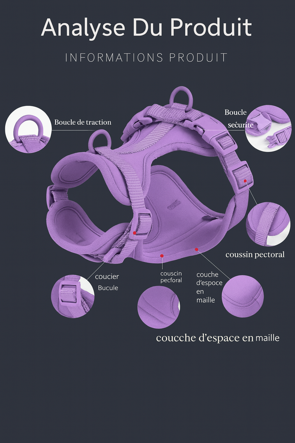 Harnais Tactique Imperméable – Poitrine & Dos – Anti-Morsure