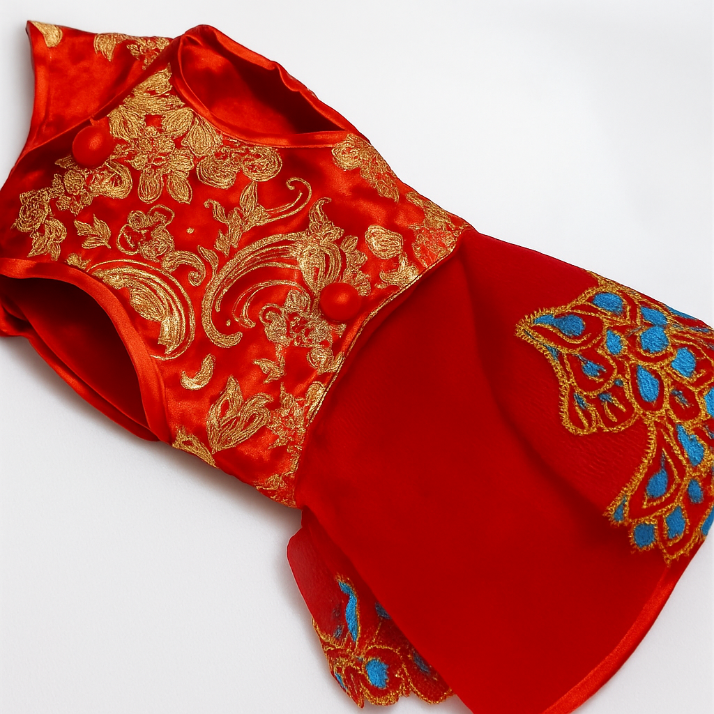Robe Traditionnelle Chinoise pour Chien – Style Tang Élégant