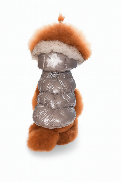 Veste d’Hiver Perlée pour Chiens – Douce, Chaude et Élégante