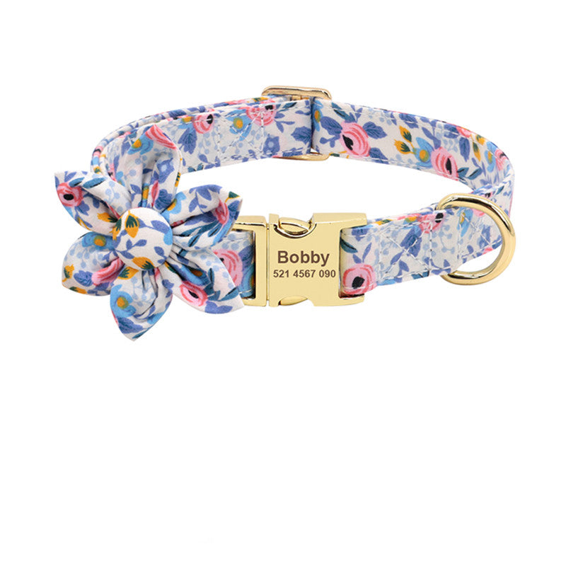 Collier Floral Personnalisé pour Chiens & Chiots