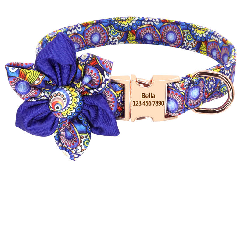 Collier Floral Personnalisé pour Chiens & Chiots