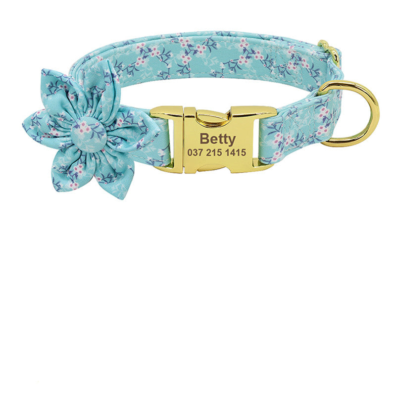 Collier Floral Personnalisé pour Chiens & Chiots