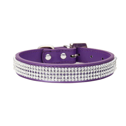Collier de luxe à strass pour chien et chat