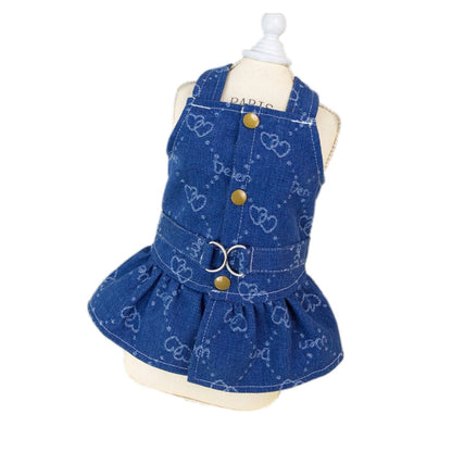 Robe en Jean Décontractée pour Petit Chien – Style Princesse
