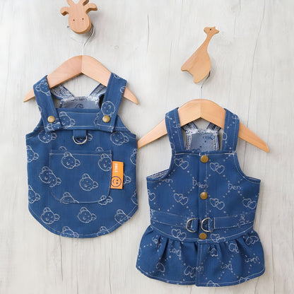 Robe en Jean Décontractée pour Petit Chien – Style Princesse