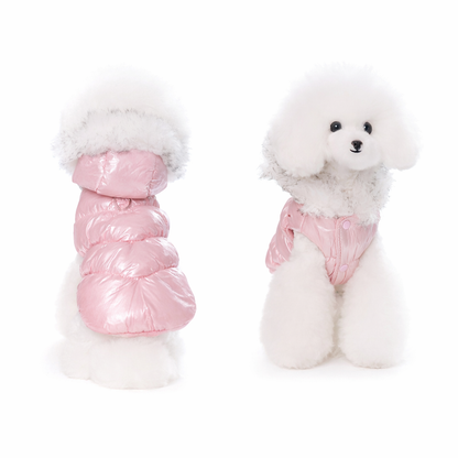 Veste d’Hiver Perlée pour Chiens – Douce, Chaude et Élégante