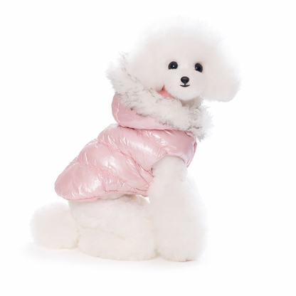 Veste d’Hiver Perlée pour Chiens – Douce, Chaude et Élégante