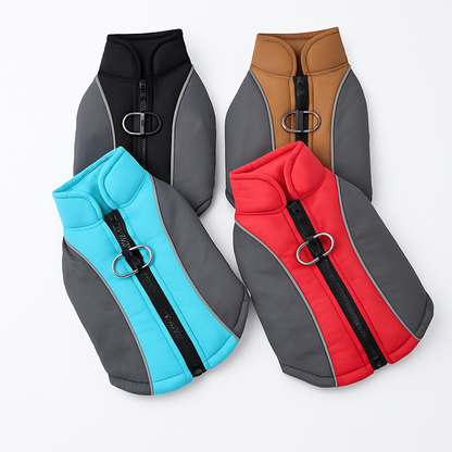 Veste Hivernale Réfléchissante pour Chien – Chaude, Imperméable & Antidérapante avec Harnais Intégré