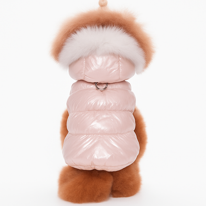 Veste d’Hiver Perlée pour Chiens – Douce, Chaude et Élégante