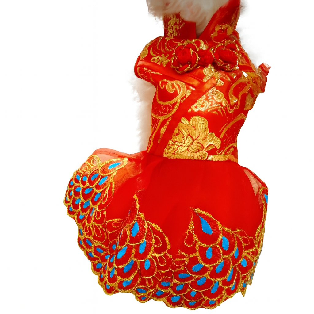 Robe Traditionnelle Chinoise pour Chien – Style Tang Élégant