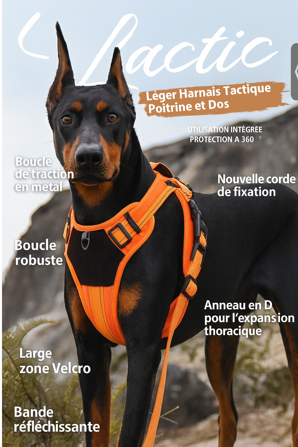 Harnais pour chien avec laisse intégrée – Anti-fuite