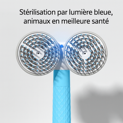 Brosse Double Tête Ionique pour Chiens & Chats – Auto-Nettoyante