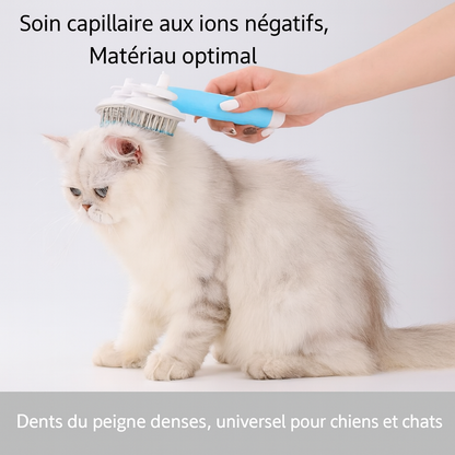 Brosse Double Tête Ionique pour Chiens & Chats – Auto-Nettoyante