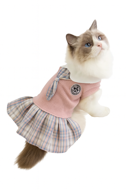 Robe Tartan pour Chiens et Chats – Style Élégant & Confortable