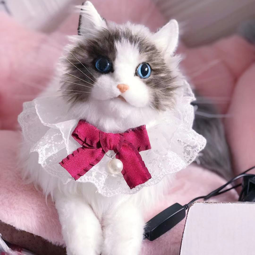 Bavoir Salivaire en Dentelle pour Chiens et Chats – Nœud Élégant