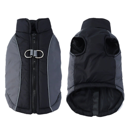 Veste Hivernale Réfléchissante pour Chien – Chaude, Imperméable & Antidérapante avec Harnais Intégré