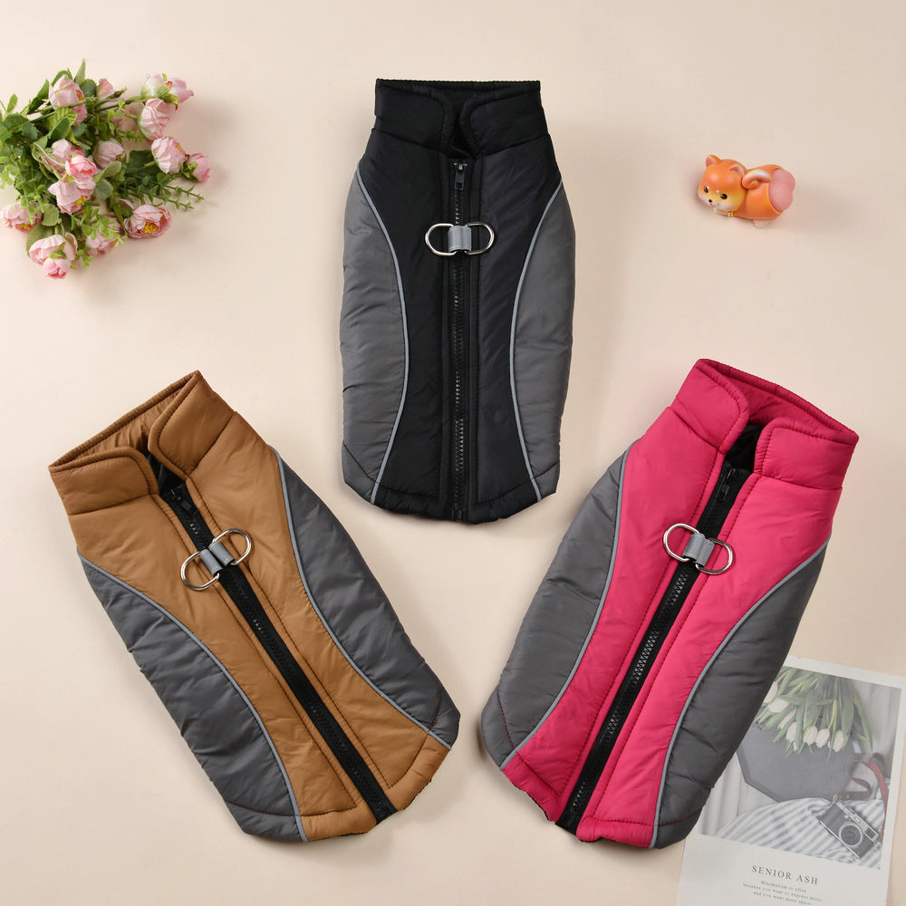 Veste Hivernale Réfléchissante pour Chien – Chaude, Imperméable & Antidérapante avec Harnais Intégré